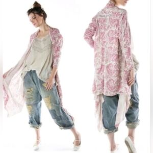 Magnolia Pearl Karessa Stargazer Pink Paisley Cardigan